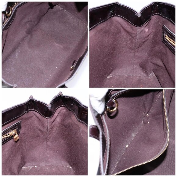 LOUIS VUITTON Monogram Vernis Wilshire PM Hand Bag Amarante Auth - Picture 16 of 16